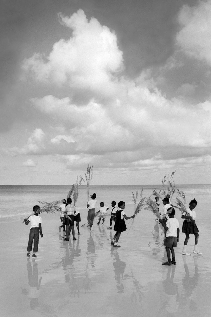 Kids Playing with Sea Oats