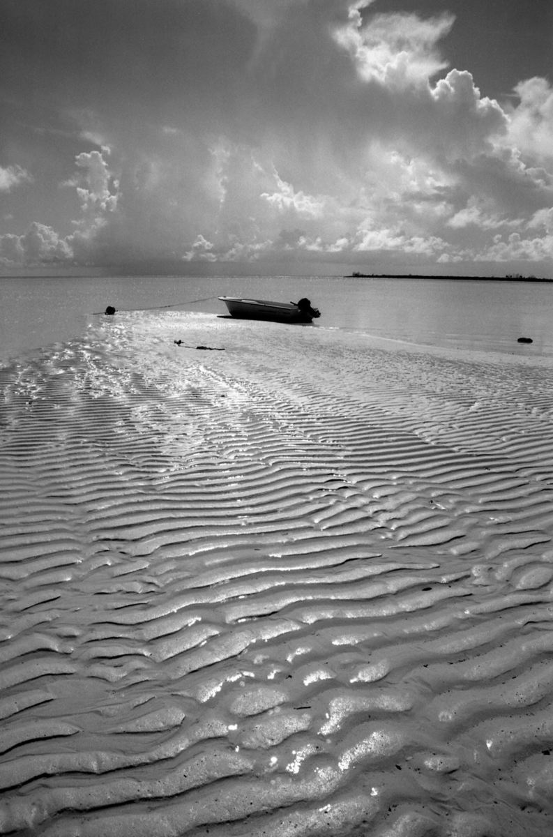 Sandbar with Boat
