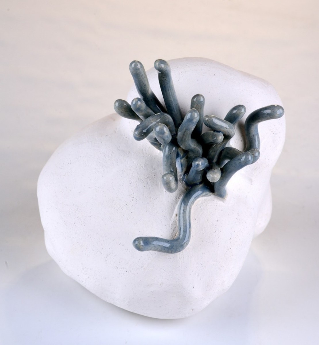 White Stone with Grey Tentacles