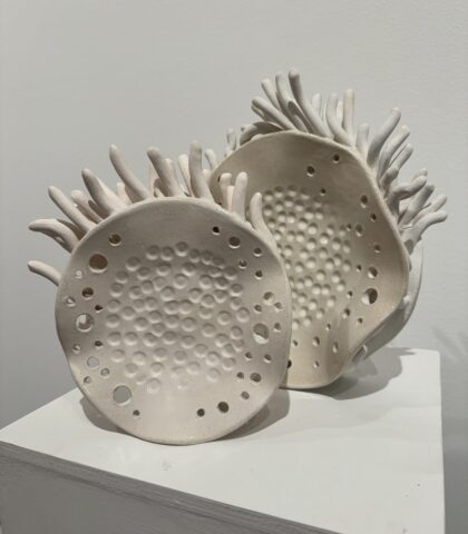 White Beige Wave Coral