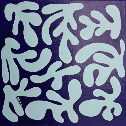 Turquoise on Prussian blue