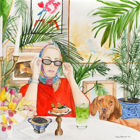 After Slim Aarons: Matcha and Caviar