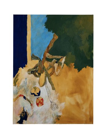 Weavings with bits of jasper and lime