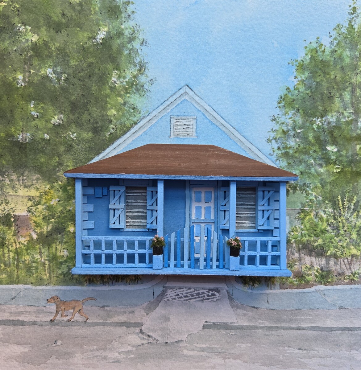 Blue House on da right (Bain and Grants)